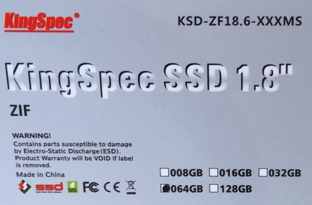 SSD specifications